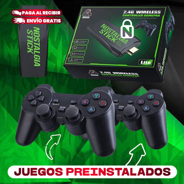 MINI CONSOLA RETRO 4K CON DOS CONTROLES