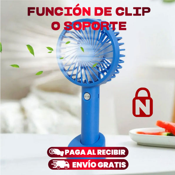 VENTILADOR DE MANO PLEGABLE Y PORTÁTIL