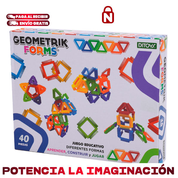BLOQUES DE CONSTRUCCIÓN GEOMETRIK FORMS 40 PIEZAS