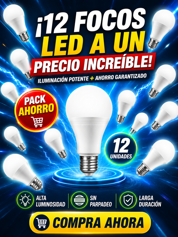 Luz LED Hogar Brillante Eficiente
