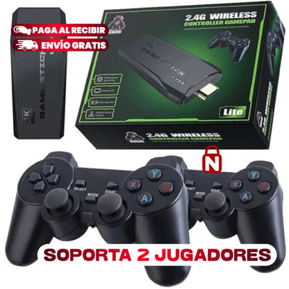 MINI CONSOLA RETRO 4K CON DOS CONTROLES