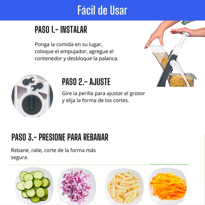 Cortador de Alimentos Multifuncional 30 en 1